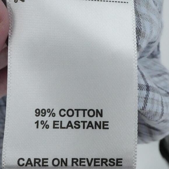 Billy Reid Shirt Mens Large‎ Plaid Gray Blue Standard Long Sleeve Casual Preppy - Picture 14 of 16